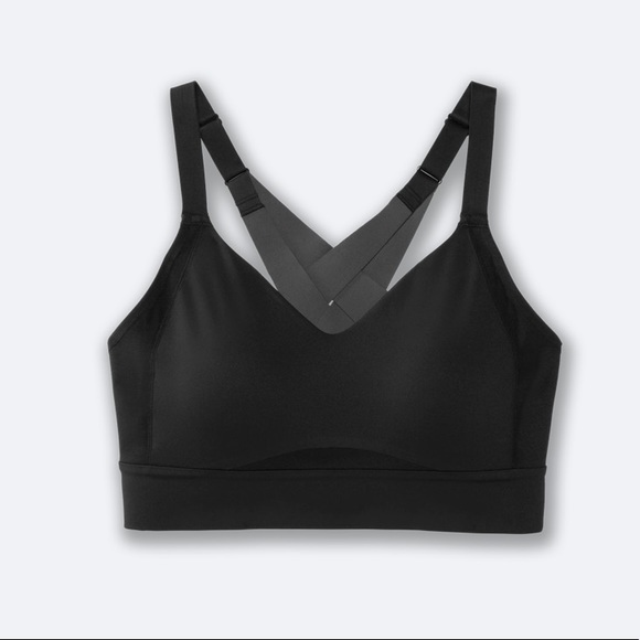 Brooks drive interlace run sports bra black 38 A/B - Picture 4 of 13
